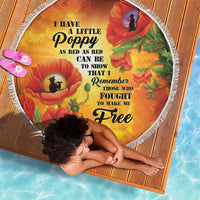 ANZAC Day Red Poppy Beach Blanket Honoring The ANZAC Spirit