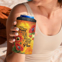 ANZAC Day Red Poppy 4 in 1 Can Cooler Tumbler Honoring The ANZAC Spirit