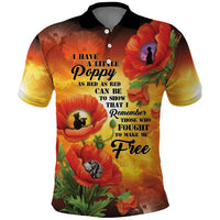 ANZAC Day Red Poppy Polo Shirt Honoring The ANZAC Spirit