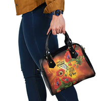 ANZAC Day Red Poppy Shoulder Handbag Honoring The ANZAC Spirit