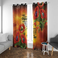ANZAC Day Red Poppy Window Curtain Honoring The ANZAC Spirit
