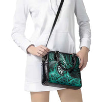 New Zealand Darts Shoulder Handbag Maori Koru Dartboard Turquoise Flame