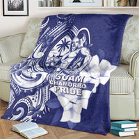 Guam Chief Quipuha Blanket Polynesian Pattern With Guasali Flowers