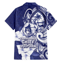 Guam Chief Quipuha Family Matching Summer Maxi Dress and Hawaiian Shirt Polynesian Pattern With Guasali Flowers