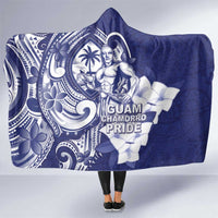 Guam Chief Quipuha Hooded Blanket Polynesian Pattern With Guasali Flowers