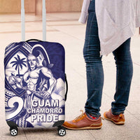 Guam Chief Quipuha Luggage Cover Polynesian Pattern With Guasali Flowers