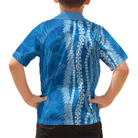Hawaii Prince Kuhio Family Matching Off Shoulder Short Dress and Hawaiian Shirt Blue Hawaiian Lau Maia With Leis LT05 - Polynesian Pride