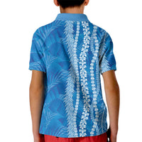 Hawaii Prince Kuhio Kid Polo Shirt Blue Hawaiian Lau Maia With Leis