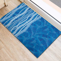 Hawaii Prince Kuhio Rubber Doormat Blue Hawaiian Lau Maia With Leis