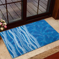 Hawaii Prince Kuhio Rubber Doormat Blue Hawaiian Lau Maia With Leis