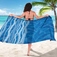 Hawaii Prince Kuhio Sarong Blue Hawaiian Lau Maia With Leis