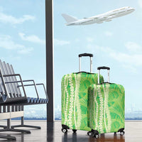 Hawaii Prince Kuhio Luggage Cover Lime Green Hawaiian Lau Maia With Leis