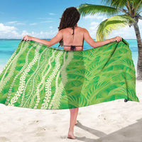 Hawaii Prince Kuhio Sarong Lime Green Hawaiian Lau Maia With Leis