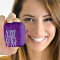 Hawaii Prince Kuhio AirPods Case Violet Hawaiian Lau Maia With Leis