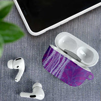 Hawaii Prince Kuhio AirPods Case Violet Hawaiian Lau Maia With Leis
