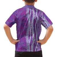 Hawaii Prince Kuhio Family Matching Tank Maxi Dress and Hawaiian Shirt Violet Hawaiian Lau Maia With Leis LT05 - Polynesian Pride