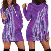 Hawaii Prince Kuhio Hoodie Dress Violet Hawaiian Lau Maia With Leis