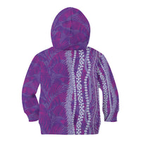 Hawaii Prince Kuhio Kid Hoodie Violet Hawaiian Lau Maia With Leis