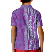 Hawaii Prince Kuhio Kid Polo Shirt Violet Hawaiian Lau Maia With Leis