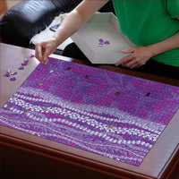 Hawaii Prince Kuhio Puzzle Violet Hawaiian Lau Maia With Leis