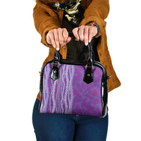 Hawaii Prince Kuhio Shoulder Handbag Violet Hawaiian Lau Maia With Leis
