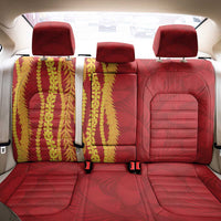Hawaii Prince Kuhio Back Car Seat Cover Red Hawaiian Lau Maia With Leis