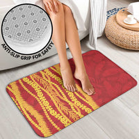 Hawaii Prince Kuhio Bathroom Set Red Hawaiian Lau Maia With Leis
