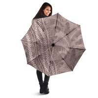 Hawaii Prince Kuhio Umbrella Mocha Hawaiian Lau Maia With Leis