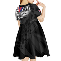 Personalised Hawaii Prince Kuhio Kid Short Sleeve Dress Hawaiian Maile Lei
