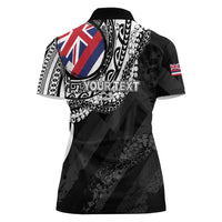Personalised Hawaii Prince Kuhio Women Polo Shirt Hawaiian Maile Lei