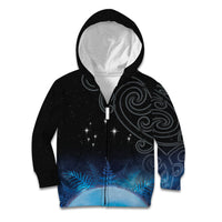 New Zealand Matariki Kid Hoodie Pleiades Star Cluster Blue Galaxy