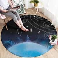 New Zealand Matariki Round Carpet Pleiades Star Cluster Blue Galaxy
