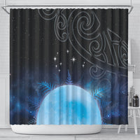 New Zealand Matariki Shower Curtain Pleiades Star Cluster Blue Galaxy