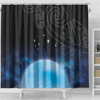 New Zealand Matariki Shower Curtain Pleiades Star Cluster Blue Galaxy
