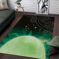New Zealand Matariki Area Rug Pleiades Star Cluster Green Galaxy