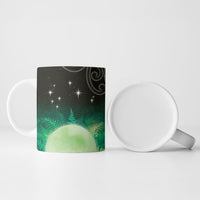 New Zealand Matariki Ceramic Mug Pleiades Star Cluster Green Galaxy