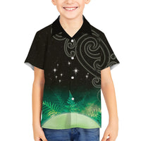 New Zealand Matariki Hawaiian Shirt Pleiades Star Cluster Green Galaxy