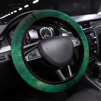 New Zealand Matariki Steering Wheel Cover Pleiades Star Cluster Green Galaxy