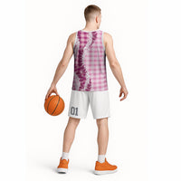 Pink Hawaii Palaka Basketball Jersey Hawaiian Honohono Lei