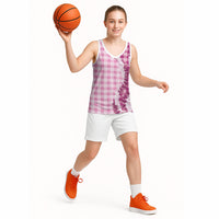 Pink Hawaii Palaka Basketball Jersey Hawaiian Honohono Lei