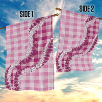 Pink Hawaii Palaka Garden Flag Hawaiian Honohono Lei