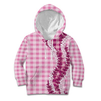 Pink Hawaii Palaka Kid Hoodie Hawaiian Honohono Lei