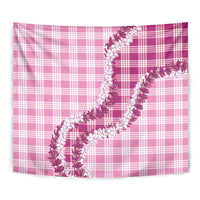 Pink Hawaii Palaka Tapestry Hawaiian Honohono Lei