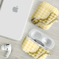 Yellow Hawaii Palaka AirPods Case Hawaiian Honohono Lei