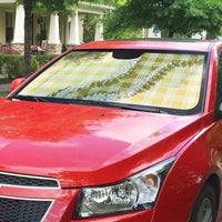 Yellow Hawaii Palaka Auto Sun Shade Hawaiian Honohono Lei
