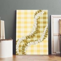 Yellow Hawaii Palaka Canvas Wall Art Hawaiian Honohono Lei