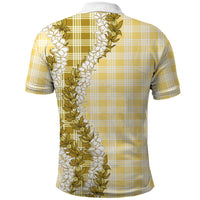 Yellow Hawaii Palaka Polo Shirt Hawaiian Honohono Lei