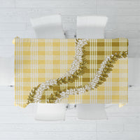 Yellow Hawaii Palaka Tablecloth Hawaiian Honohono Lei
