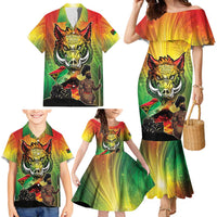 Vanuatu July 30th 1980 Family Matching Mermaid Dress and Hawaiian Shirt Happy Independence Day - Polynesian Pride