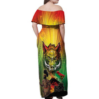 Vanuatu July 30th 1980 Family Matching Off Shoulder Maxi Dress and Hawaiian Shirt Happy Independence Day - Polynesian Pride